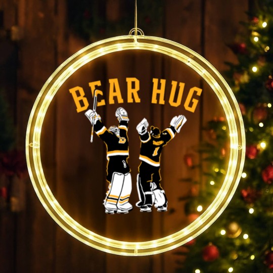 Discover Goalie Bear Hug LED Christmas Window Lights
