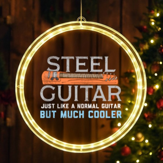 Discover Steel Guitar For Guitar Player LED Christmas Window Lights