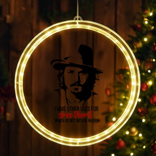 Discover I Have Other Uses For Your Throat Which Do Not Include Injury LED Christmas Window Lights, Johnny Depp Quotes LED Christmas Window Lights, Support Johnny Depp LED Christmas Window Lights, Johnny Depp LED Christmas Window Lights