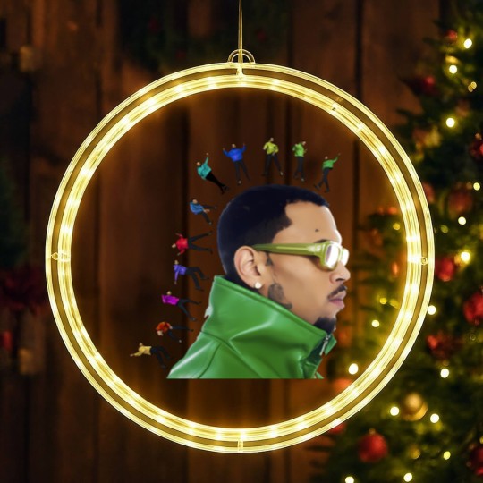 Discover Chris Brown 11:11 Tour 2024 LED Christmas Window Lights, Chris Brown Fan LED Christmas Window Lights, Chris Brown 2024 LED Christmas Window Lights