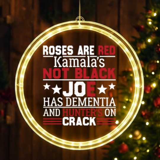 Discover Biden roses are red kamalas not black joe LED Christmas Window Lights