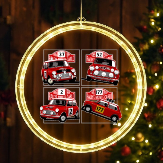 Discover Monte Carlo Rally Mini Coopers LED Christmas Window Lights