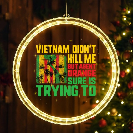 Discover Vietnam Veterans Day Orange Agent Victims Retired Soldiers LED Christmas Window Lights