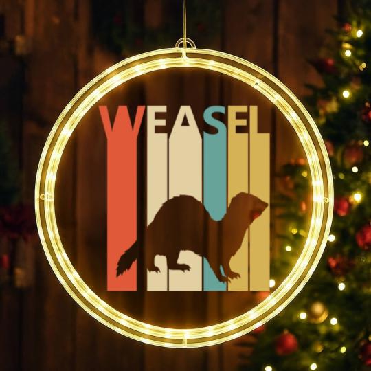 Discover Vintage Weasel Animal Silhouette LED Christmas Window Lights