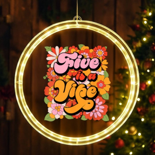 Discover Five is a Vibe 5th Birthday Party LED Christmas Window Lights