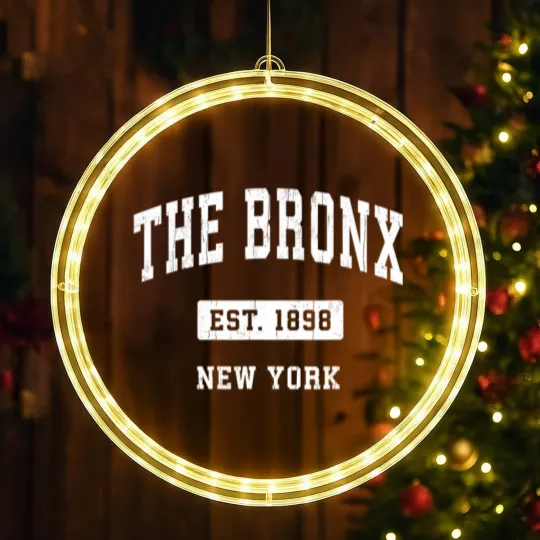 Discover The Bronx New York Ny Vintage Established Sports Design  Gift LED Christmas Window Lights
