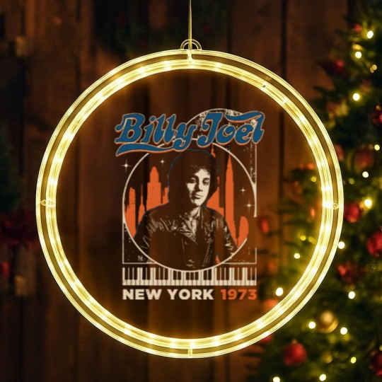 Discover Vintage Billy Joel 1973 New York State LED Christmas Window Lights