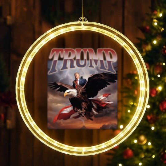 Discover Donald Trump Eagle LED Christmas Window Lights Top Funny Election Campaign 2024