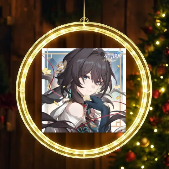 Discover Honkai Star Hail - Ruan Mei  Valentines Day Artwork 2024 LED Christmas Window Lights