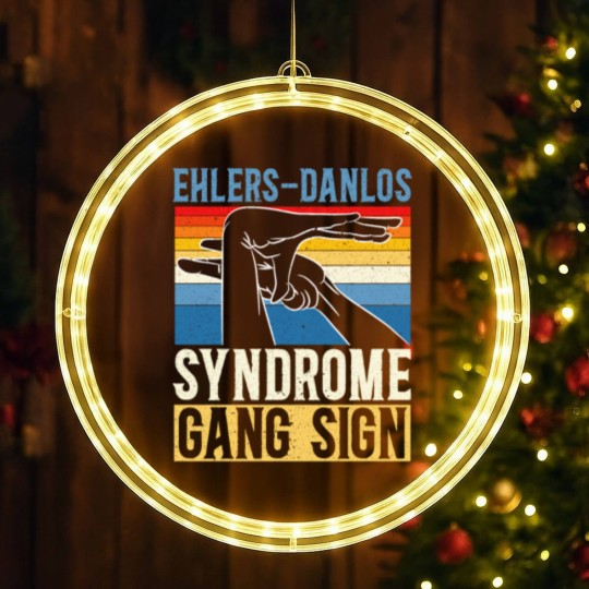 Discover Ehlers-Danlos Syndrome Gang Sign EDS HSD LED Christmas Window Lights