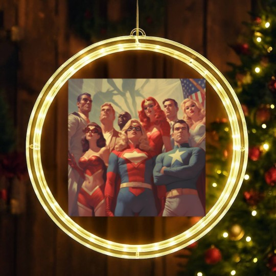 Discover justice society of America LED Christmas Window Lights