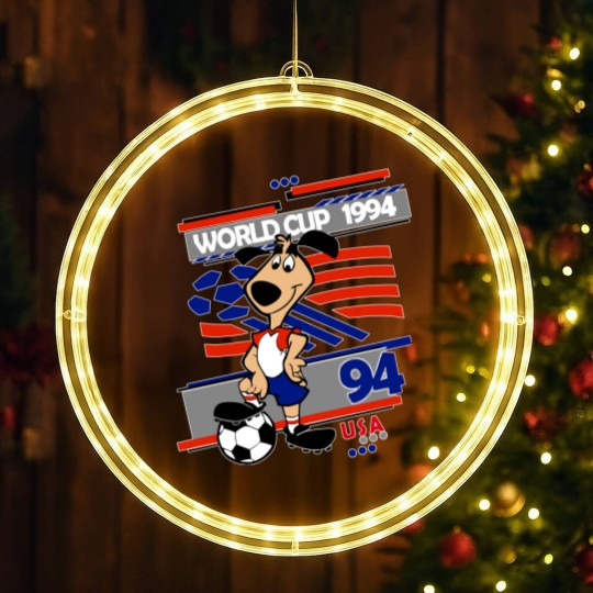 Discover Striker - USA 94 Classic LED Christmas Window Lights, Vintage Mascot World Cup LED Christmas Window Lights