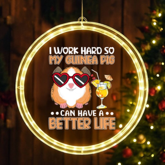 Discover GP Guinea Pig Funny Guinea Pig Guinea Pig LED Christmas Window Lights