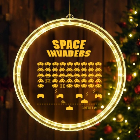 Discover Space Invaders LED Christmas Window Lights
