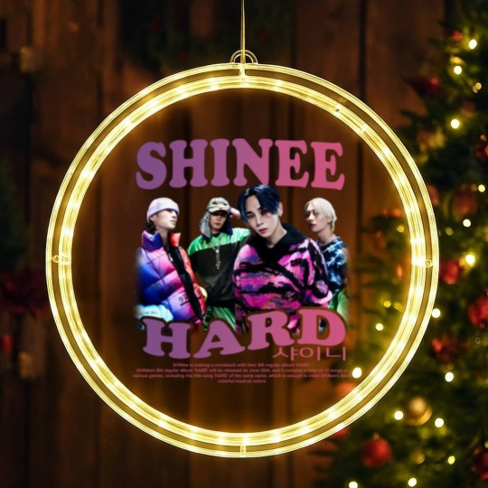 Discover Shinee Kpop LED Christmas Window Lights, Hard Album LED Christmas Window Lights v5, Shawol LED Christmas Window Lights, Onew Key Minho Taemin LED Christmas Window Lights