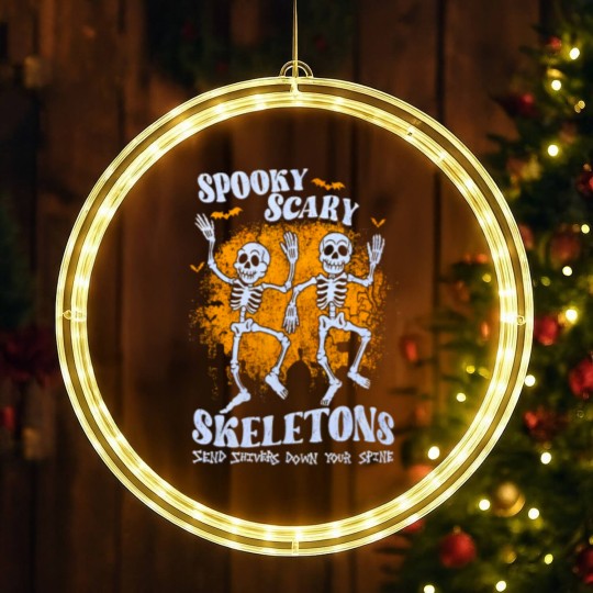 Discover spooky scary skeletons send shivers down your spine LED Christmas Window Lights