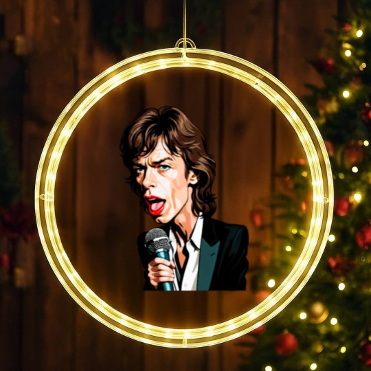 Discover Caricature of Mick Jagger LED Christmas Window Lights
