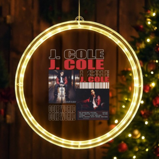 Discover J Cole Cole World Vintage LED Christmas Window Lights, J Cole LED Christmas Window Lights, Cole World LED Christmas Window Lights, J Cole Merch