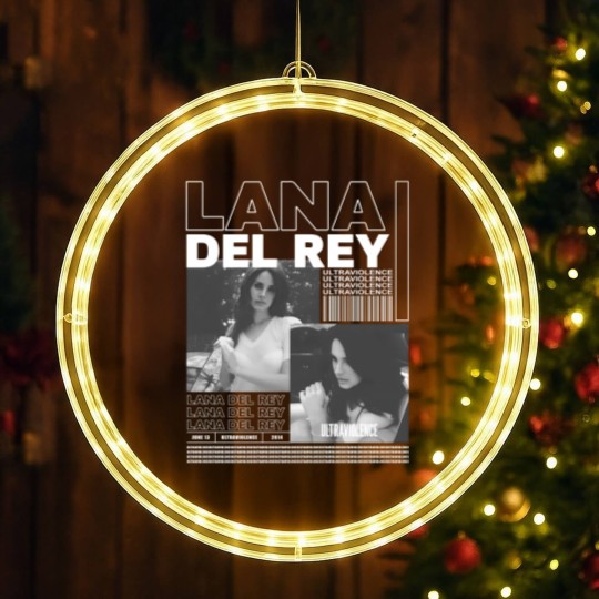 Discover Lana Del Rey Graphic LED Christmas Window Lights , Retro Country Music LED Christmas Window Lights