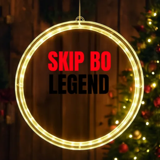 Discover Skip Bo Player Legend   Funny Skip Bo LED Christmas Window Lights for Men LED Christmas Window Lights