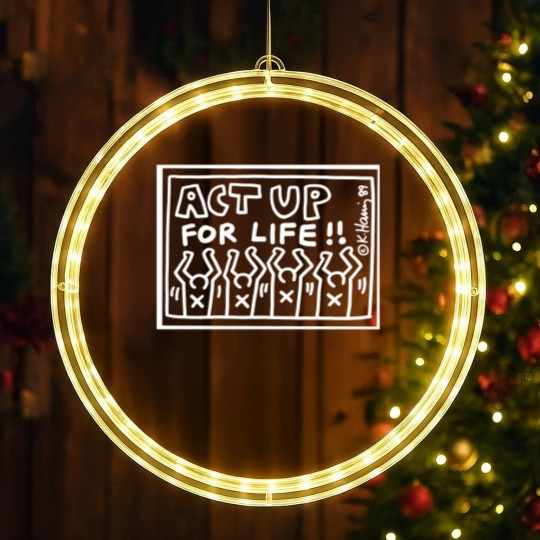 Discover Keith Haring Pop Art 1980s Men Women Unisex Jersey LED Christmas Window Lights