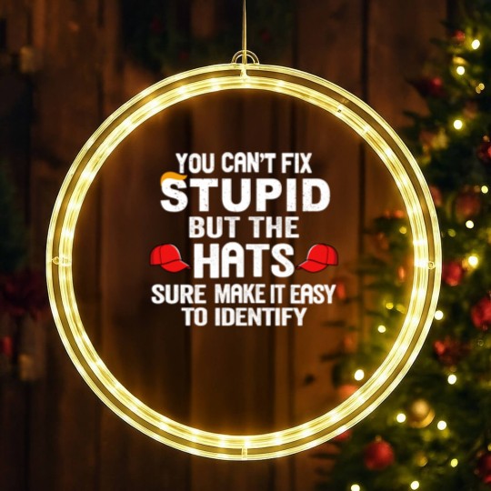 Discover You Can t Fix Stupid But The Hats Sure Make It Ea LED Christmas Window Lights