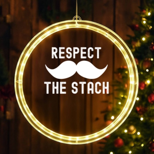 Discover funny mustache respect the stache t LED Christmas Window Lights