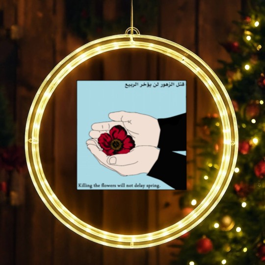Discover Killing the Flowers Will Not Delay Spring LED Christmas Window Lights