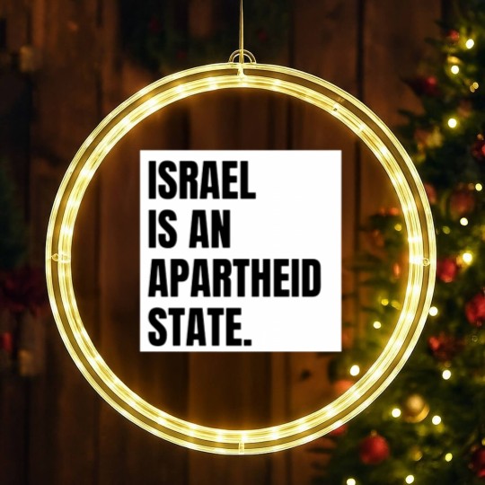 Discover Israel is an Apartheid State LED Christmas Window Lights