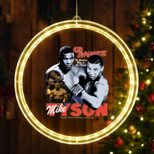 Discover Mike Tyson Vintage Kid Dynamite Bootleg Style LED Christmas Window Lights