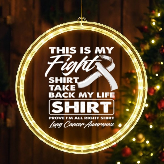 Discover My Fight LED Christmas Window Lights Fighter Lung Cancer Awareness LED Christmas Window Lights