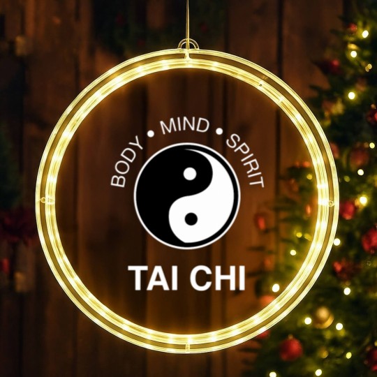 Discover The Art Tai Chi Body Mind Spirit Yin Yang LED Christmas Window Lights LED Christmas Window Lights
