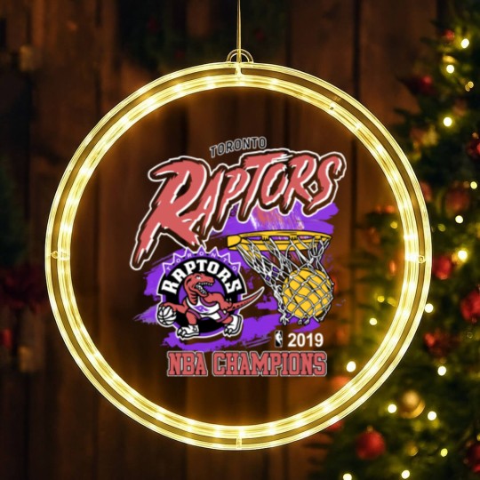 Discover Vintage 90s Graphic Style Toronto Raptors LED Christmas Window Lights