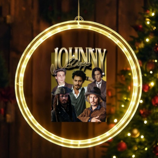 Discover Retro Johnny Depp LED Christmas Window Lights -Johnny Depp