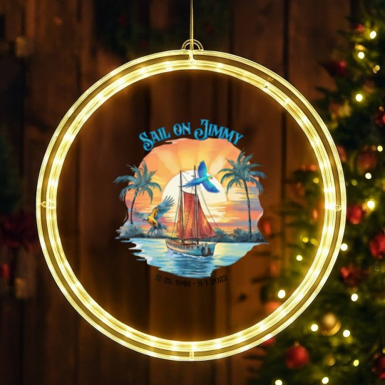 Discover Jimmy Buffett Memorial LED Christmas Window Lights, Jimmy Buffett Quote LED Christmas Window Lights, Rock Music LED Christmas Window Lights