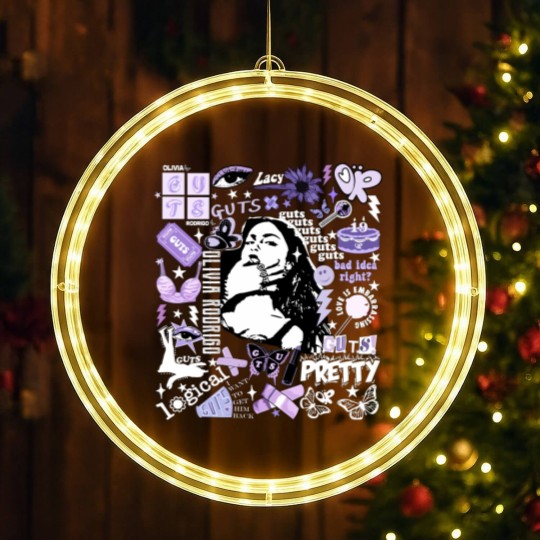 Discover Olivia Rodrigo Guts LED Christmas Window Lights, Guts Tour 2024 LED Christmas Window Lights