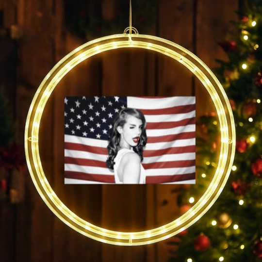 Discover Lana Del Rey American Flag Hipster Dope Mens LED Christmas Window Lights