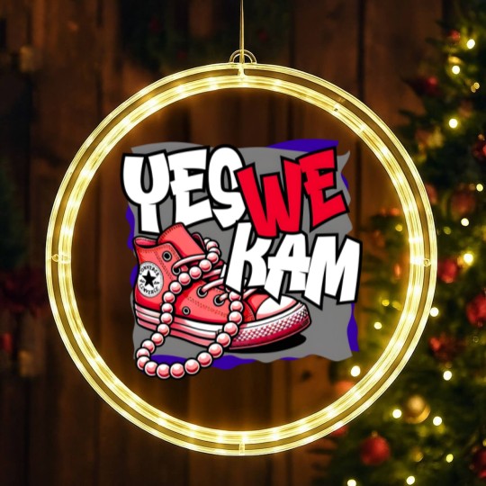 Discover Kamala Harris , Yes We Kam, red white and blue, LED Christmas Window Lights