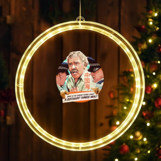 Discover A Succulent Chinese Meal LED Christmas Window Lights | This Is Democracy Manifest Iconic LED Christmas Window Lights | Charles Dozsa Meme LED Christmas Window Lights