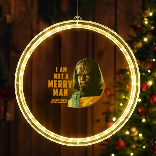 Discover The Next Generation Worf I Am Not A Merry Man LED Christmas Window Lights