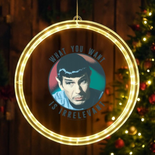 Discover The Original Series Spock What You Want Is Irrelevant LED Christmas Window Lights