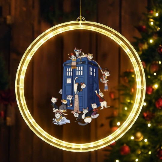 Discover Doctor Cat LED Christmas Window Lights, Doctor Who LED Christmas Window Lights, Time Lord LED Christmas Window Lights
