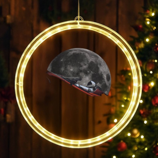 Discover Spacex Starman In Orbit Around The Moon - Spacex - LED Christmas Window Lights