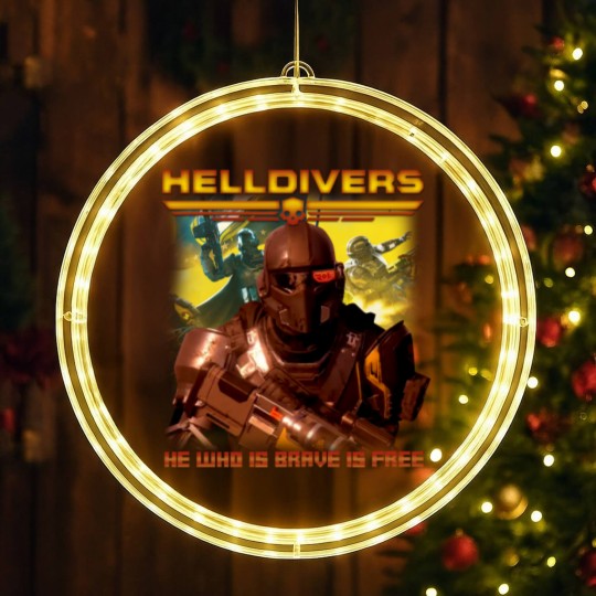 Discover Helldivers Vintage 90s LED Christmas Window Lights, Helldivers 2 LED Christmas Window Lights, Helldivers Vintage LED Christmas Window Lights