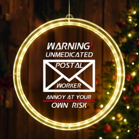 Discover Funny Postal Worker Gift - LED Christmas Window Lights