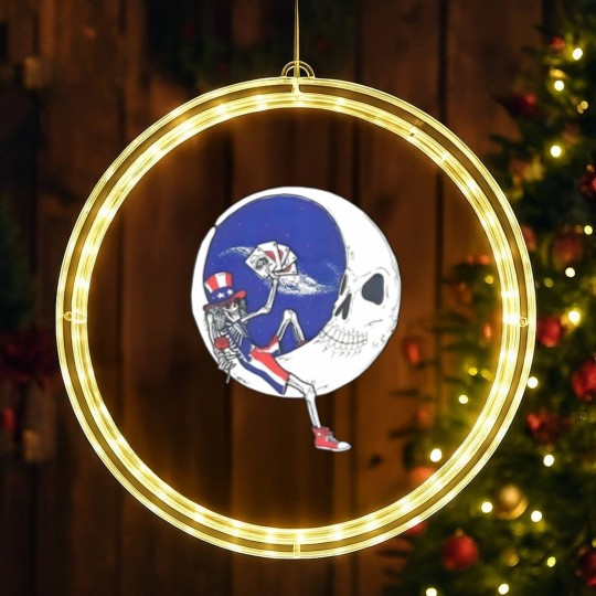 Discover grateful company dead, grateful music dead, grateful band dead, grateful skull dead, grateful jerry dead garcia, grateful retro dead, grateful art dead, grateful funny dead, grateful vintages dead, bear, logo, trendings, cute christmas, meme LED Christmas Window Lights