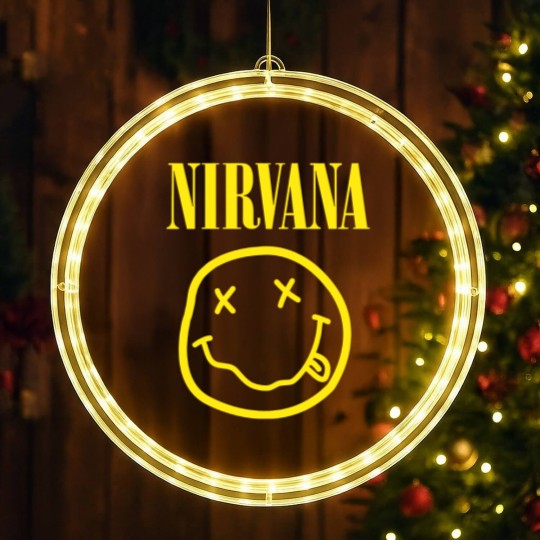 Discover Nirvanaa Yellow Smiley LED Christmas Window Lights