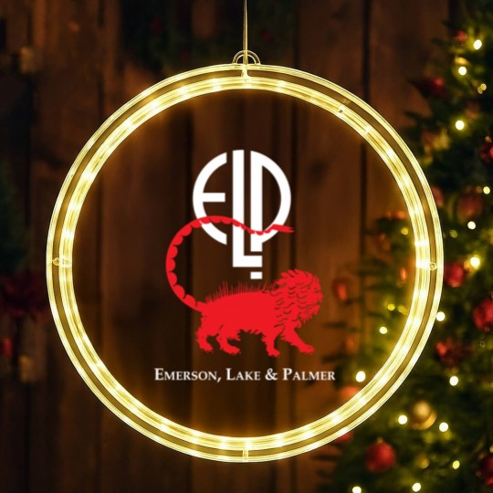 Discover Emerson Lake  Palmer band Tri-blend LED Christmas Window Lights