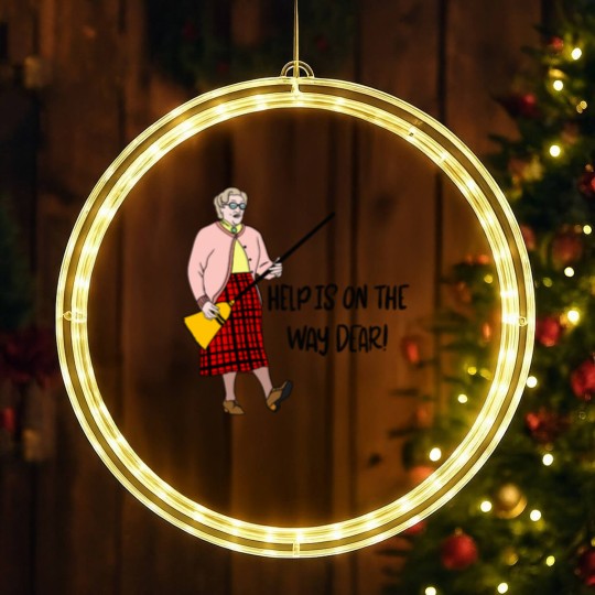 Discover Mrs Doubtfire “Help is on the way dear” LED Christmas Window Lights