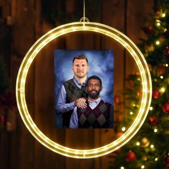 Discover Luka Doncic Kyrie Irvin Funny LED Christmas Window Lights, Luka Doncic LED Christmas Window Lights